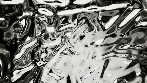 Abstract monochrome liquid distortion pattern of high contrast organic ripple Stock Photos