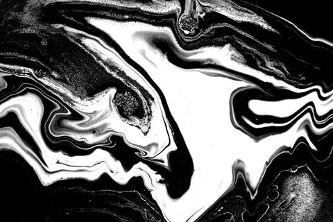 Abstract monochrome marble liquid background. Stock Illustration