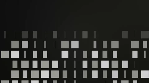 Abstract Monochrome Mosaic Loop with Flickering Geometric Square Patterns Vídeo Stock 344833282