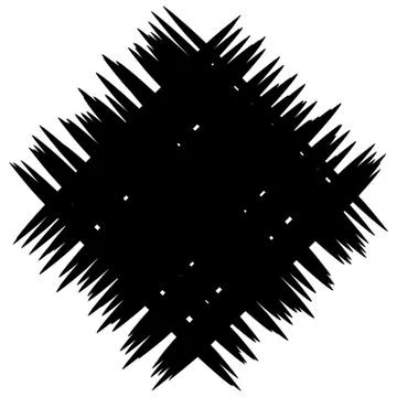 Abstract monochrome patch with random and irregular lines 스톡 일러스트
