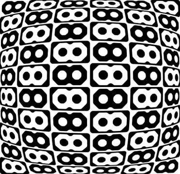 Abstract monochrome pattern, background with connected octagon shapes. Stock Illustration