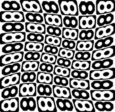 Abstract monochrome pattern, background with connected octagon shapes. Stock Illustration