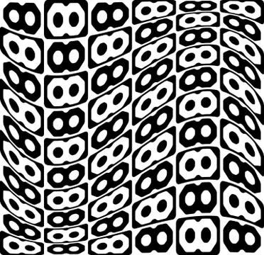 Abstract monochrome pattern, background with connected octagon shapes. Stock Illustration