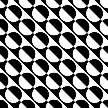 Abstract monochrome pattern with circle shapes. Geometric repeatable backgrou Stock Illustration