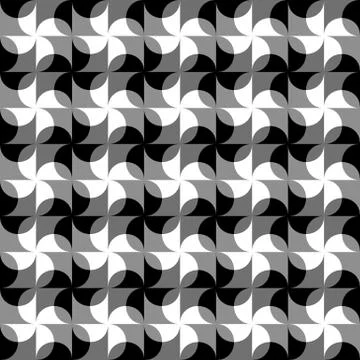 Abstract monochrome pattern with circular shapes. Seamlessly repeatable. Illustrazione stock
