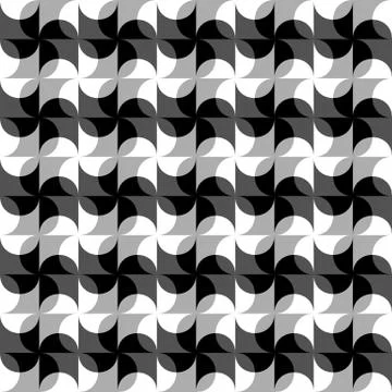 Abstract monochrome pattern with circular shapes. Seamlessly repeatable. Illustrazione stock