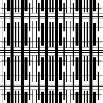 Abstract monochrome pattern, minimal geometric background. Seamlessly repeata Stock Illustration