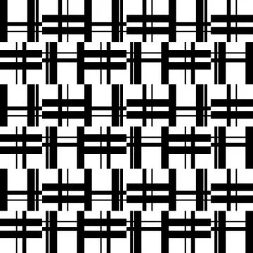 Abstract monochrome pattern, minimal geometric background. Seamlessly repeata Stock Illustration