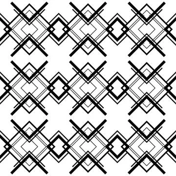 Abstract monochrome pattern, minimal geometric background. Seamlessly repeata Stock Illustration