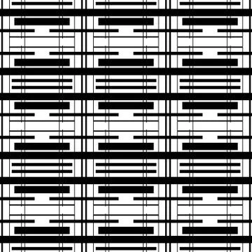 Abstract monochrome pattern, minimal geometric background. Seamlessly repeata Stock Illustration