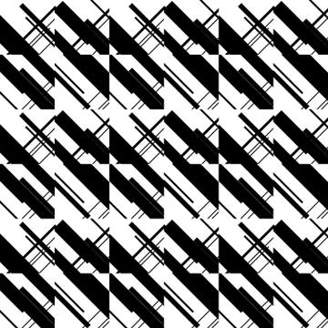 Abstract monochrome pattern, minimal geometric background. Seamlessly repeata Stock Illustration