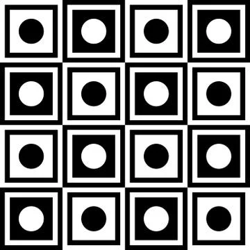 Abstract monochrome pattern, minimal geometric background. Seamlessly repeata Stock Illustration
