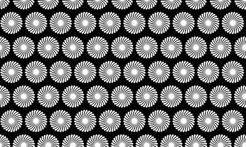 Abstract monochrome pattern of swirling circles.  Stylish, hypnotic design .. Stock Illustration