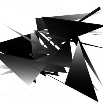 Abstract monochrome pattern / texture with edgy, overlapping rectangular shap Illustrazione stock