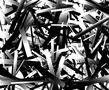 Abstract monochrome pattern / texture with edgy, overlapping rectangular shap Illustrazione stock