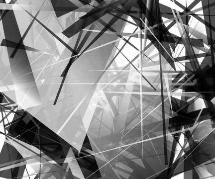 Abstract monochrome pattern / texture with edgy, overlapping rectangular shap Illustrazione stock