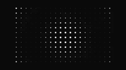 Abstract monochrome pattern of white dots arranged in a structured grid Stock Footage 339615099