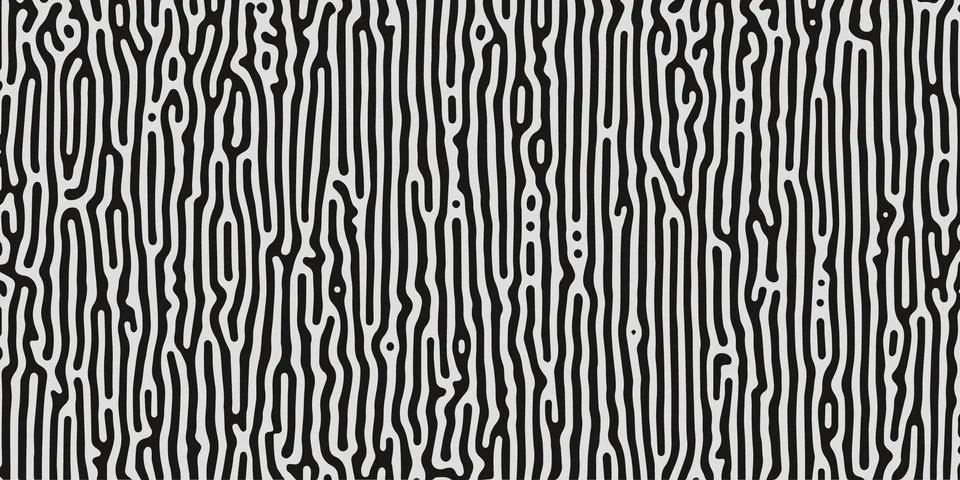 Abstract monochrome reaction diffusion background. Organic line art wallpaper Stockillustratie