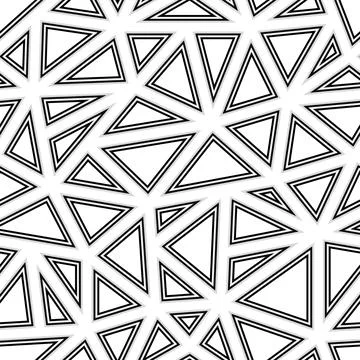Abstract monochrome seamless geometric pattern. Stylish creative triangles mo Stock Illustration
