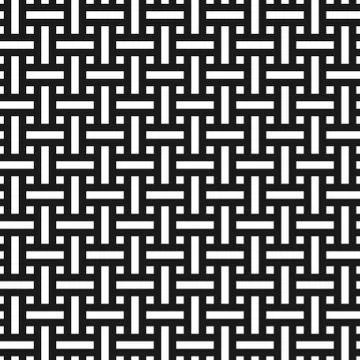 Abstract monochrome seamless pattern in asian style. Weave texture Stock Illustration