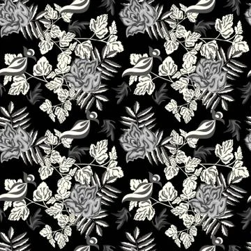 Abstract monochrome seamless pattern for your design Stock Illustration