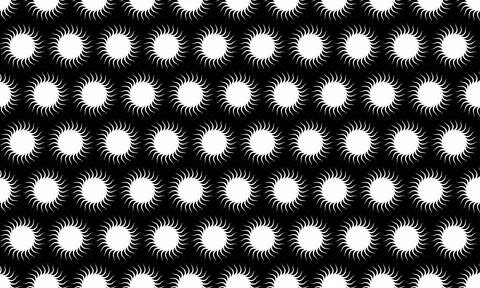 Abstract monochrome sunburst pattern.  Repeating geometric design ideal for.. Stock Illustration