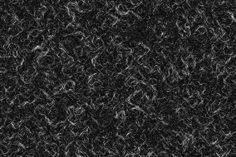 Abstract monochrome tangled white threads on black Stock Illustration