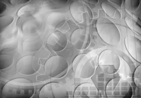 Abstract monochrome technological background Stock Illustration