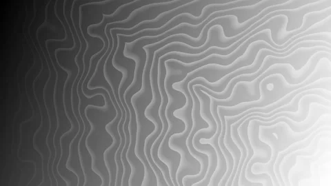 Abstract Monochrome Topographic Wave Patterns Dynamic Visual Background Stock Footage 312991064