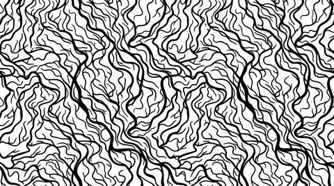 Abstract monochrome tree branches or neural network pattern background desi.. Stock Illustration