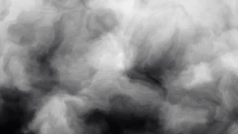 Abstract monochrome turbulent smoke cloud animation seamless loop background Stock Footage 333860652