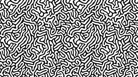 Abstract monochrome turing pattern reaction diffusion texture seamless back.. Stock Illustration