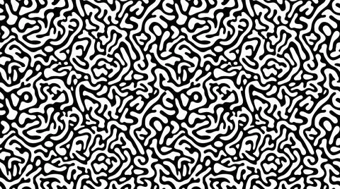 Abstract monochrome turing pattern reaction diffusion texture seamless back.. Stock Illustration