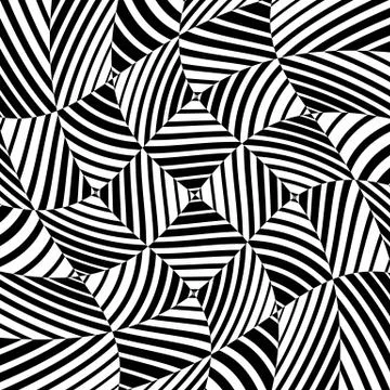 Abstract monochrome vector with distortion, deformation effect. Illustrazione stock