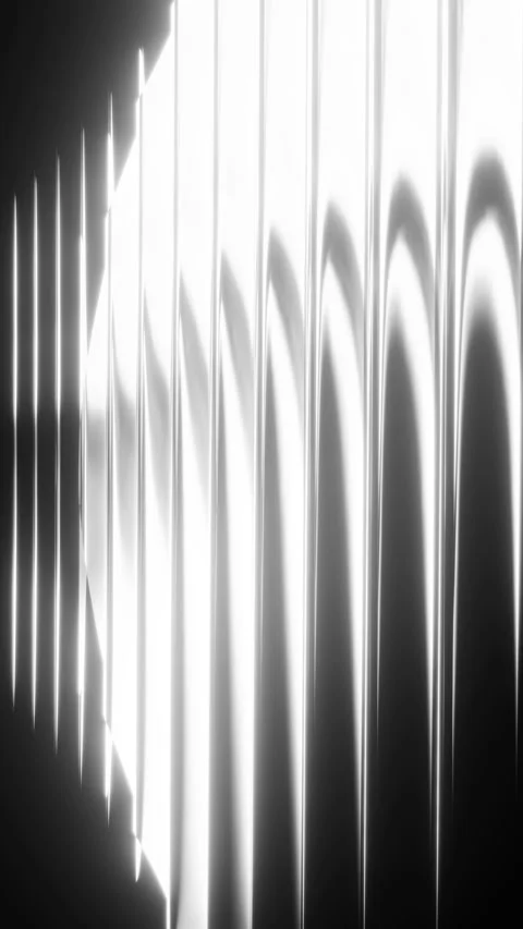 Abstract monochrome vertical light streaks animation loop, futuristic black and Stock Footage 336312941