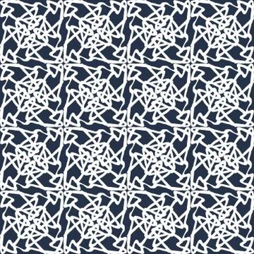 Abstract monochrome vintage seamless pattern Stock Illustration