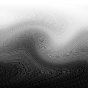 Abstract Monochrome Wave Pattern Black and White Grayscale Twirl Distortion  Stock Illustration