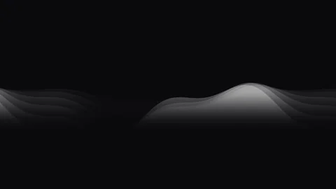 Abstract monochrome waves flow across a dark background Stock Footage 327625834