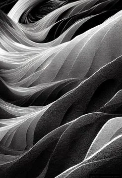 Abstract monochrome waves pattern Illustrazione stock