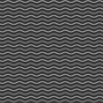 Abstract Monochrome Waves Seamless Pattern Background. Vector Illustrazione stock