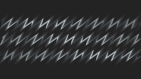 Abstract monochrome zigzag lines moving on a black background, seamless loop Stock Footage 165363540