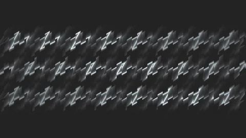 Abstract monochrome zigzag lines moving on a black background, seamless loop Stock Footage 165773955