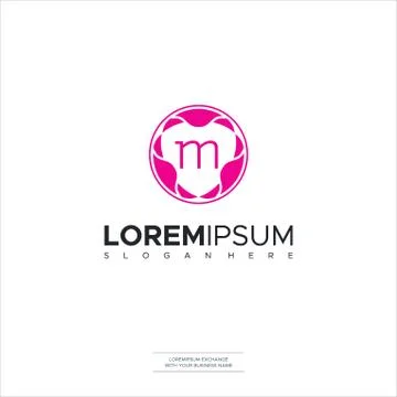 Abstract monogram elegant flower logo icon vector design. Universal creative 스톡 일러스트