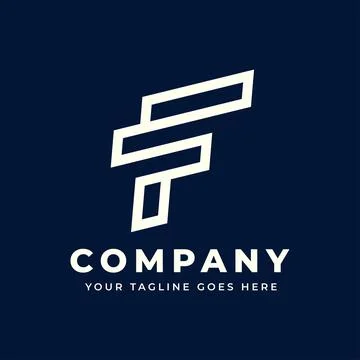 Abstract monogram f logo Stock Illustration