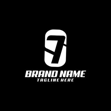 Abstract monogram initial S 7 logo design vector Illustrazione stock