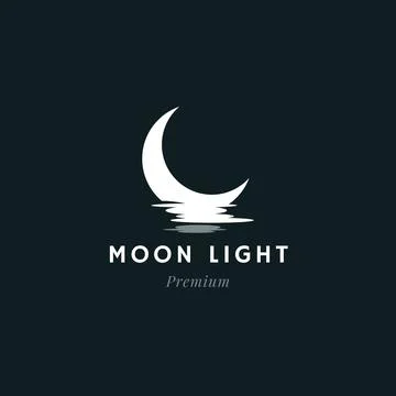 Abstract moon logo design Stock Illustration