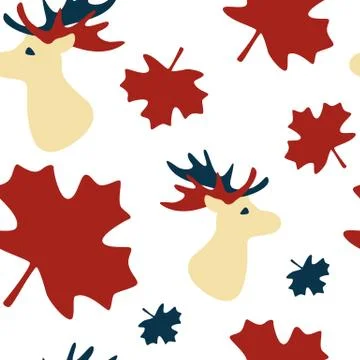 Abstract moose head on white backdrop. Stock Illustration