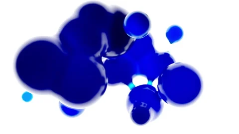 Abstract morph blue liquid form on back background. Stock Footage 270537875
