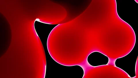 Abstract morph liquid form on black background Stock Footage 270376417