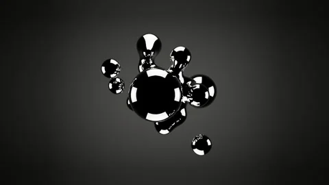 Abstract morph liquid forms and black reflective substance on ramp background Stock Footage 280491391